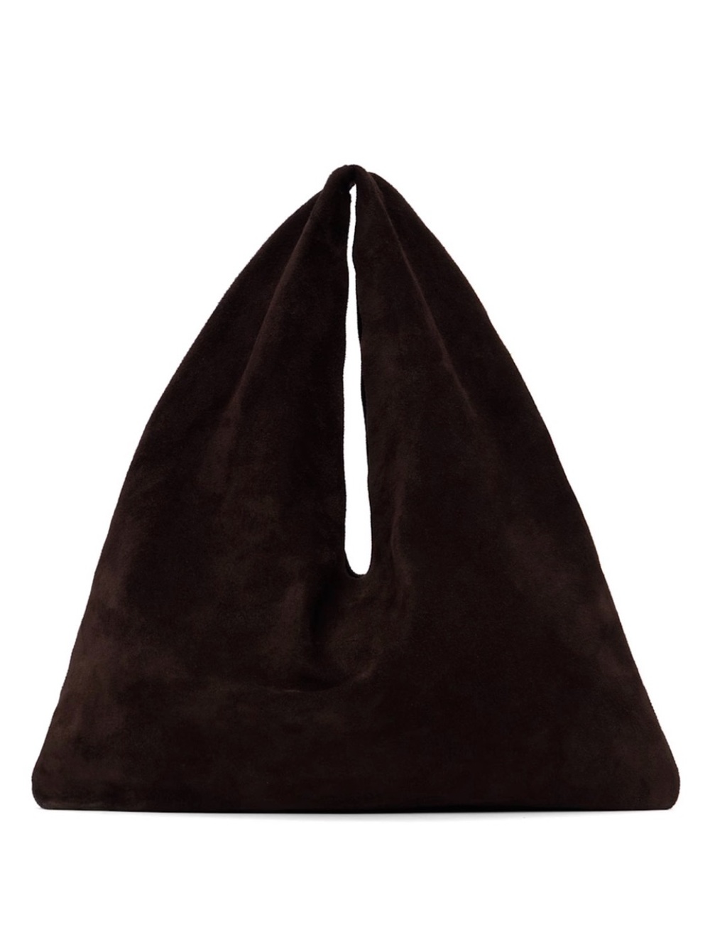 The Row Dark Brown Suede Knot Handle Tote - Picture 2 of 4